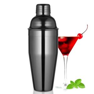 Gunmetal 24 oz Martini Cocktail Shaker with Strainer