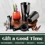 Professional Boston Cocktail Shaker Set with Jigger