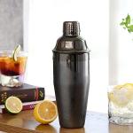 Gunmetal 24 oz Martini Cocktail Shaker with Strainer