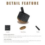 Granite Mortar and Pestle Set with Wood Base