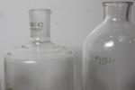 Set of 5 Pyrex Laboratory Glass Flasks