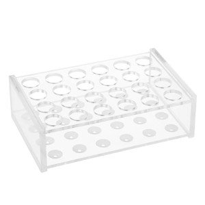 24-Socket Clear Acrylic Test Tube Rack