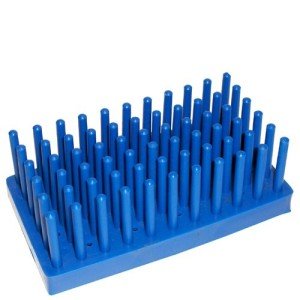 50-Place Blue Plastic Test Tube Rack