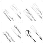 Stonylab 9-Piece Stainless Steel Lab Spoon Set