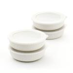 Zen Porcelain Airtight 9oz Freeze Bowls - Set of 4
