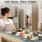 Silicone Food Warmer Mat with Timer & Temperature Settings