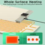 Silicone Food Warmer Mat with Timer & Temperature Settings