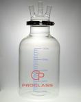 ProGlass 2000mL Three-Neck Reactor Flask with Clamp