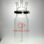 ProGlass 2000mL Three-Neck Reactor Flask with Clamp