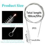 2 Pack 59" Flexible Stainless Steel Pipe Cleaners