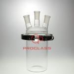 ProGlass 2000mL Three-Neck Reactor Flask with Clamp