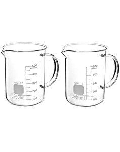 QWORK 500ml Borosilicate Glass Beakers with Handles