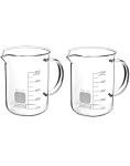 QWORK 500ml Borosilicate Glass Beakers with Handles