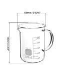 QWORK 500ml Borosilicate Glass Beakers with Handles