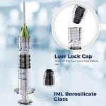 10 Pack Borosilicate Glass Luer Lock Syringes