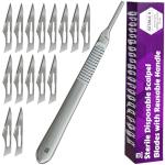 15-Pack Stainless Steel Surgical Blades and Handle