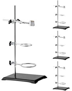 QWORK 4-Pack Steel Laboratory Stand Support Set