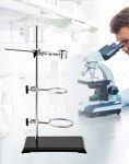 QWORK 4-Pack Steel Laboratory Stand Support Set