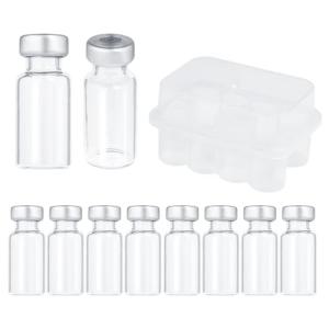 10-Pack 3ml Glass Injection Vials with Port