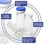 100 Pack 10ml Clear Glass Vials with Caps