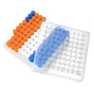 100PCS 2ml Plastic Vials with Screw Caps