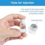10-Pack 3ml Glass Injection Vials with Port