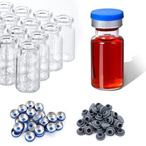 100 Pack 10ml Clear Glass Lab Vials