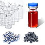 100 Pack 10ml Clear Glass Lab Vials
