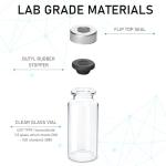 10 Pack of 10ml Glass Sample Vials with Ports