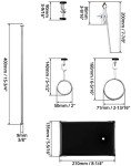 QWORK 4-Pack Steel Laboratory Stand Support Set