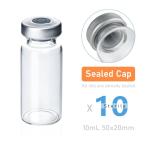 10 Pack of 10ml Glass Sample Vials with Ports