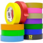 12 Pack Mini Colored Masking Tape for Arts & Crafts