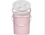 5 Gallon Pink Food Grade Bucket with Lid (2 Pack)