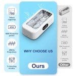 700ml Ultrasonic Jewelry Cleaner with Digital Display