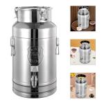 20L Stainless Steel Milk Can with Faucet & Handles