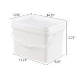 5 Gallon Plastic Buckets with Lids, Set of 4