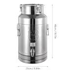 20L Stainless Steel Milk Can with Faucet & Handles