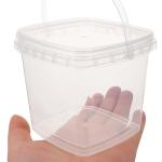 10-Pack 500ml Clear Plastic Food Storage Buckets