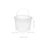 10-Pack 500ml Clear Plastic Food Storage Buckets