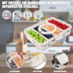 TAROSE 4-Compartment Divided Snack Serving Tray