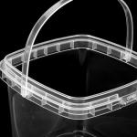 10-Pack 500ml Clear Plastic Food Storage Buckets