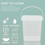 10-Pack 500ml Clear Plastic Food Storage Buckets