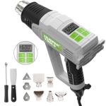 Huepar Tools Heat Gun with LCD Display & Accessories