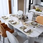 Wipeable Faux Leather Placemats Set of 6