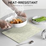 Wipeable Faux Leather Placemats Set of 6