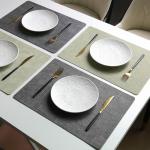 Wipeable Faux Leather Placemats Set of 6