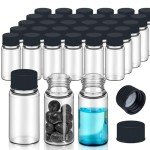 100pcs 3ml Clear Glass Vials with Caps