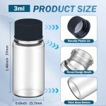 100pcs 3ml Clear Glass Vials with Caps