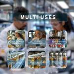 50Pack 5ml Glass Vials with White Lids