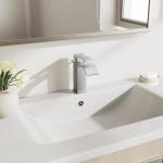 Brushed Nickel Waterfall Bathroom Sink Faucet
